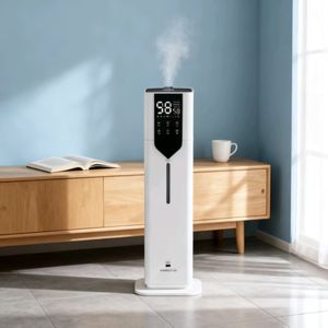 Humidificador ultrasónico de pie para suelo, UV difusor de luz, relleno superior, Control remoto táctil, capacidad de 10L, Hotel, uso doméstico, Plástico - Product Image 1