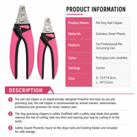 Shernbao NC-004 Coupe-ongles professionnel moderne en acier inoxydable avec lame de sécurité, ergonomique pour le soin des griffes des chiens et des chats