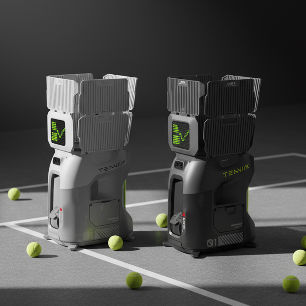 Tenniix Basic AI Coach Voice Control Tennis Ball Launcher Intelligent Ball Machine Portable Smart Training Equipment for Court