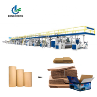 Línea de Producción de Cartón Corrugado, Máquina Automática para Procesamiento y Formación de Cartón de Tres, Cinco y Siete Capas