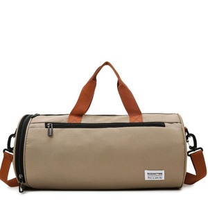 Casual Canvas Weekend Overnight Duffel <b>Bag</b> Portable Cylinder Travel Handbag Multi-purpose Sports Shoulder <b>Bag</b> For Men Women - Product Image 1