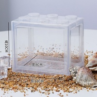 Aquarium en verre durable, mini, petit, exquis, écologique, pour la décoration de bureau et de salon