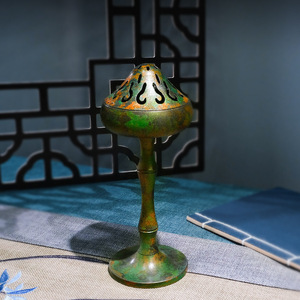 Copper Art Workshop Sandalwood Incense Burner Hand Made Metal Chinese Style Tea Room <b>Ornament</b> Religious Use - Product Image 3
