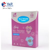 Feuilles de détergent à lessive en plastique zéro Ultra bandes de linge à laver les vêtements Nettoyage écologique à base de noix de coco