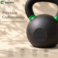 Ensemble de kettlebells en fonte de haute qualité et durables avec poids marqué, design moderne de 24 cm pour l'entraînement en salle de sport commerciale