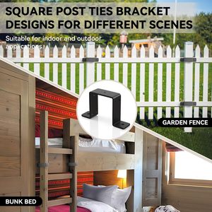 Supports de <span class=keywords><strong>fixation</strong></span> <span class=keywords><strong>pour</strong></span> poteaux de clôture <span class=keywords><strong>en</strong></span> tube carré, serre-câbles <span class=keywords><strong>en</strong></span> forme de <span class=keywords><strong>U</strong></span> <span class=keywords><strong>pour</strong></span> poteaux de clôture de terrasse 4x4 - Product Image 6