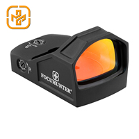 Focuhunter Optics 1x27mm Viseur Télescopique à Grande Fenêtre, Point Rouge de Chasse avec Fonction Shake Awake, Étanchéité IPX7, Rail de 20mm