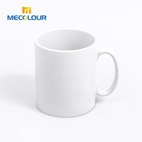 Mecolour Offre Spéciale 11oz 15oz tasse à café en céramique blanche avec logo personnalisé sublimation tasse à thé avec logo