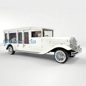 Hot-selling Modern Design White Double Axle Electric Funeral Hearse <b>Trailer</b> Antique Coffin Cart for Special Transportation - Product Image 2
