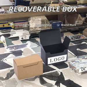 Caja de Papel Kraft con Recubrimiento de Película Plástica, Impresión Barnizada, Cierre Magnético y Asa, Impermeable, Reutilizable, Embalaje Promocional - Product Image 2