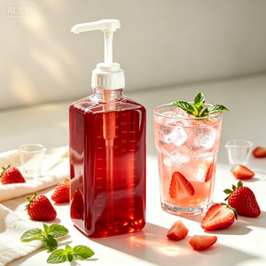 1100ml Graduated PET Syrup <b>Pump</b> Bottle Set 5cc 8cc 10cc Quantitative Dispenser Bottle For Coffee Syrup Honey Sauce - Product Image 1