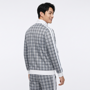 Warm 2-Piece Casual Solid Cotton Gym Sweatsuit Set for <b>Men</b>-Tracksuit Joggers with Windbreaker Design - Product Image 1
