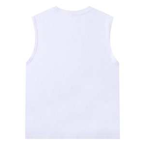 Camiseta sin mangas unisex al por mayor, 100% algodón, de cuello redondo, corte holgado, para deporte y fitness, suave y casual para hombre. - Product Image 4