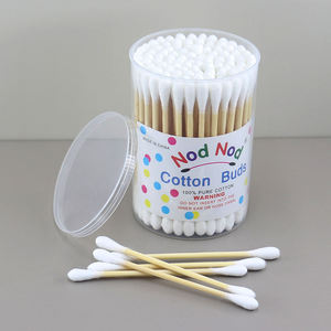 Hisopos <span class=keywords><strong>de</strong></span> Algodón Puro con Logotipo Personalizado, Palitos <span class=keywords><strong>de</strong></span> Bambú, Doble Extremo, Cabezal Suave, para Limpieza <span class=keywords><strong>de</strong></span> Oídos, para Bebés, Viajes, OEM, Qtip, Cotonetes - Product Image 3