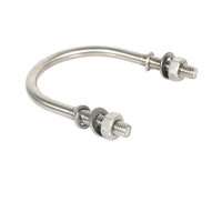 Acier inoxydable 304 316 Collier de serrage de tuyau Boulons en U de bateau de camion avec rondelle d'écrou hexagonal Boulon en U en acier au carbone de zinc pour ressort à lames