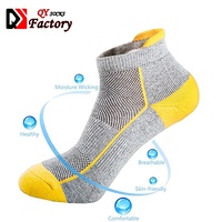 Chaussettes en maille de coton pour hommes, bas à la cheville, d'athlétisme, de course, avec Ventilation, à coussin d'air