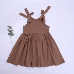 Vestiti per <span class=keywords><strong>neonata</strong></span> vestiti per neonati vestiti estivi da bambina prendisole Casual con fiocco abiti per neonati vestiti per bambini in cotone - Product Image 2