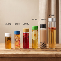 Bouteilles en verre transparent à marque privée avec bouchons à vis personnalisés pour l'emballage de jus pressé à froid, smoothies et boissons détox
