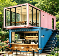 Maison Conteneur Murale en Verre Moderne de Luxe avec Vue Panoramique, Maison Modulaire Préfabriquée pour le Glamping, Vente en Gros Direct Usine