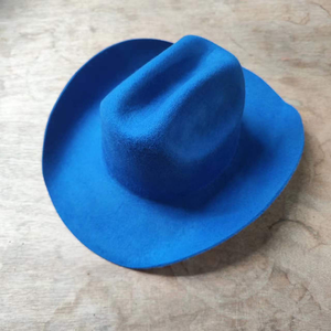 Sombreros <span class=keywords><strong>de</strong></span> <span class=keywords><strong>lana</strong></span> <span class=keywords><strong>de</strong></span> fieltro para hombre y mujer, sombreros <span class=keywords><strong>de</strong></span> tejido vaquero con banda ajustable, color <span class=keywords><strong>blanco</strong></span> y azul, Unisex - Product Image 6