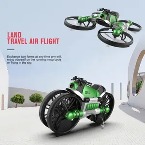 Kamera Udara Rc Mobil Terbang 2 Dalam 1, Drone Quadcopter Profesional Sepeda Motor dengan Kamera Terbang HD Kecepatan Tinggi