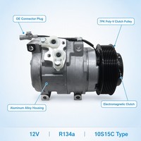 Compresseur de climatisation de voiture 447200-4713 12V R134a, compresseur de climatisation automatique pour Toyota Fortuner Hilux Innova 2006-2012, pièces détachées
