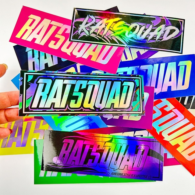 Wholesale Rainbow Laser 3d Custom Stickers Waterproof Vinyl Pvc Clear Glitter Die Cut Anime Vinyl Stickers Holographic Sticker