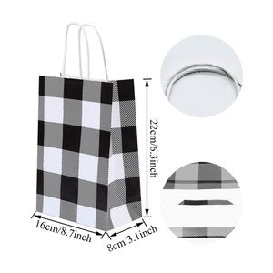 Christmas Paper Birthday Kraft Party <b>Bags</b> with Handle for Christmas Wedding High Tear Resistance Load Capacity Paper <b>Bag</b> - Product Image 2