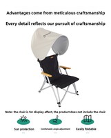 Chaise de jardin moderne, chaise de plage pliable, chaise de camping, parasol portable, accessoires de protection solaire
