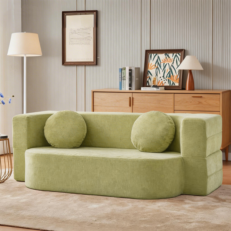 Italian Sofa Set Luxury Fabric Convertible