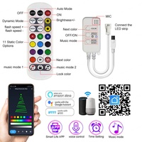 Controlador de Tira LED Inteligente Tuya WS2811 WiFi 12V 1 Canal Direccionable Individualmente 1903 RGBIC con Control por Voz, IR, Música y Aplicación