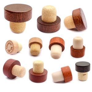 <span class=keywords><strong>Bouchon</strong></span> de liège en bois en forme de T personnalisé <span class=keywords><strong>bouchon</strong></span> de bouteille coloré pour bouteille en verre conception de cylindre pour bouteilles d'alcool - Product Image 2