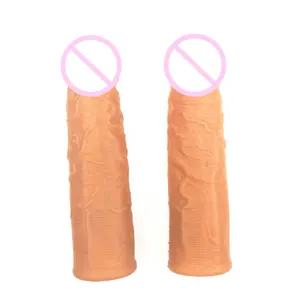 Высококачественные секс-игрушки для взрослых жидкий силиконовый рукав для пениса многоразовые презервативы для мужчин