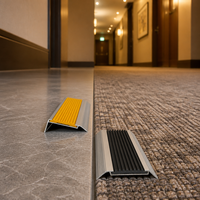 Profilé d'escalier en aluminium anodisé antidérapant en forme de L pour la protection des marches et des coins - Vente en gros