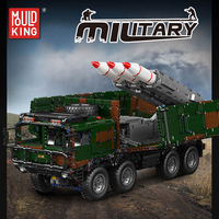 Mould King 20044 20045 Véhicule Militaire 8x4 Lance-Missiles du Désert, Jouet Télécommandé par APP, Modèle de Bataille, Ensemble de Blocs de Construction pour Enfants