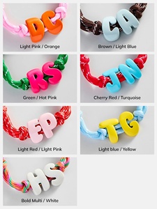 Braccialetto Intrecciato Impermeabile Colorato con Charm in Rame Smaltato Personalizzato, Bracciale Regolabile dell'<span class=keywords><strong>Amicizia</strong></span> per Donne - Product Image 5
