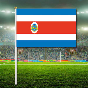 Оптовая продажа, ручные флаги Costa <span class=keywords><strong>Rica</strong></span> с цифровой печатью, полиэфирная палка, развевающийся флаг для украшения - Product Image 2
