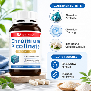 Dietary Shecome Chromium Picolinate Supplement Manufacturer 200mcg Made Without Gluten Free 100 Chromium Picolinate Capsules - Product Image 2