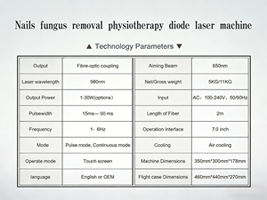 Système de diodes professionnel 980 nm pour le traitement des mycoses des ongles des pieds et des mains - Product Image 5