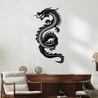 Décoration murale en métal Dragon, minimaliste, fantaisie, Dragon chinois, cadeau de pendaison de crémaillère, Art Cool, décoration de chambre, Art mural