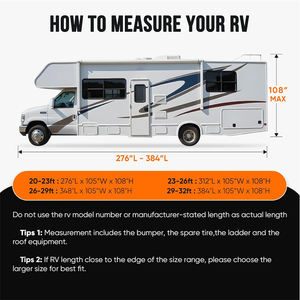 Heavy Duty 5 couches Protection contre la <span class=keywords><strong>neige</strong></span> RV couverture coupe-vent classe C camping-car avec des patchs de réparation adhésifs - Product Image 3
