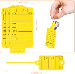 AOPFAST 200 Etiquetas <span class=keywords><strong>de</strong></span> Identificación para Llaves <span class=keywords><strong>de</strong></span> Autos con Bloqueo, Etiquetas <span class=keywords><strong>de</strong></span> Identificación con Bolígrafo Incluido, 1 Año <span class=keywords><strong>de</strong></span> Garantía - Product Image 3