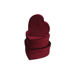 Nhà Máy Bán buôn lớn hình trái tim nhung hoa hộp tăng đóng gói <span class=keywords><strong>v</strong></span>ận chuyển Hộp Da Lộn cho hoa hồng hoa - Product Image 3