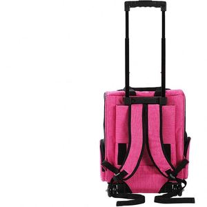 BSCI factory OEM Portable Breathable Travel <b>Dog</b> Cat <b>Stroller</b> Pet Front Carrier Case Trolley Bag Cat Carrier Pet Trolley Carrier - Product Image 3