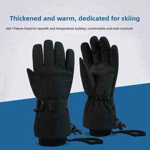 ถุงมือสกีหนังแบบหนาพิเศษสำหรับอากาศหนาวจัด กันน้ำได้ ดีไซน์แบบเต็มนิ้ว บุฉนวนกันความร้อน เย็บเสริมความแข็งแรง ใช้ได้ทั้งชายและหญิง - Product Image 4