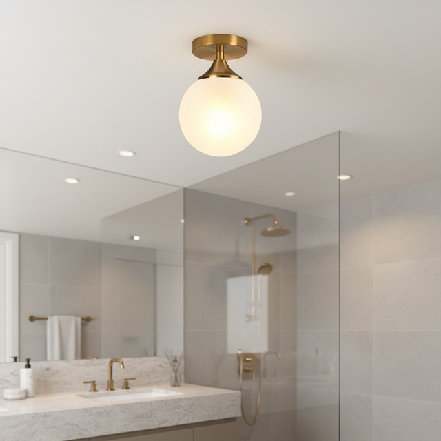 Modern Simple Nordic LED Ceiling Light with Glass Iron Multi-color Temperature Surface-Mounted for Home Office