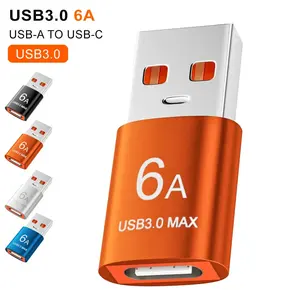 USB3.0 To Type C OTG Adapter 6A USB Male To Type C Female Converter Data Fast Transfer For Samsung Xiaomi Macbook OTG Connector