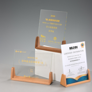 Văn Bản Tùy Chỉnh Logo <span class=keywords><strong>Decca</strong></span> Giấy Phép Mảng Bám Huy Chương Tinh Thể Trong Suốt Acrylic Với Cơ Sở Gỗ Rắn Âm Nhạc Giải Thưởng Lưu Niệm - Product Image 3