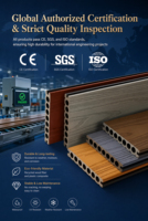 Planche de terrasse composite imperméable moderne, panneau de revêtement WPC pour allée de jardin et terrasse