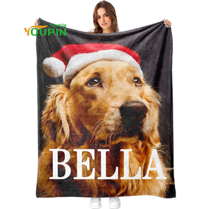 Mantas Personalizadas con Gráficos de Perros, Mantas de Franela 100% Poliéster para Sublimación DIY, Venta al Por Mayor - Product Image 1